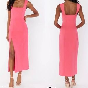 Show Me Your MuMu Coral Midi Dress